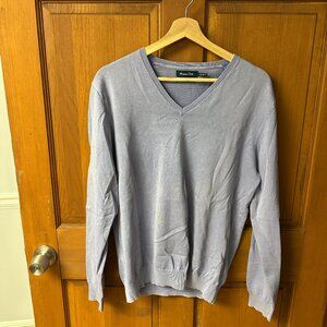 Massimo Dutti  Men's Light Purple V-Neck  Sweater Size L In good Shape
